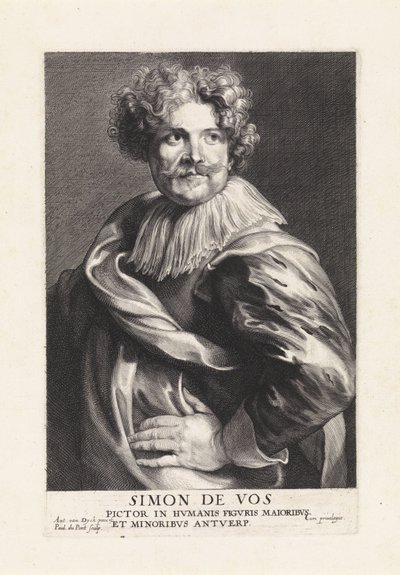 Portrett av maleren Simon de Vos av Paulus Pontius