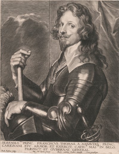Serenity Prince. Franciscus Thomas av Savoy, fyrste. Carignani, etc. Rustning og hær av Paulus Pontius