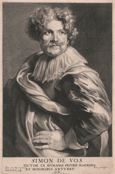 Simon de Vos, maler av store og små menneskelige figurer, Antwerpen av Paulus Pontius