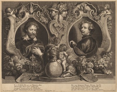 Rubens og van Dyck, et dobbeltportrett av Paulus Pontius, after Sir Anthony van Dyck and Erasmus Quellinus II