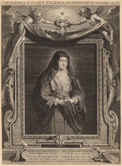 Isabella Clara Eugenia, Infanta fra Spania av Paulus Pontius, after Sir Peter Paul Rubens