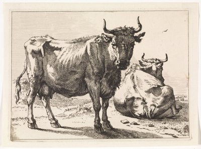 En stående og en liggende ku Bullen-heftet (serietittel) av Paulus Potter