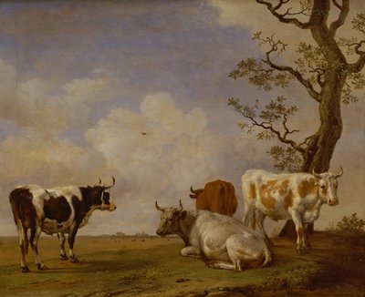 Fire okser av Paulus Potter