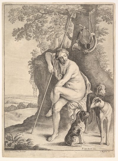 Sittende figur av Diana jegerinnen, 1625-77. av Paulus Potter