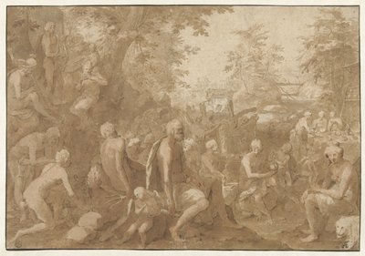 Bankett av gudene Godenmaaltijd av Paulus Willemsz. van Vianen