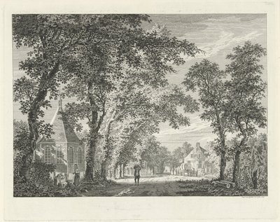 Utsikt over en landsby i Driebergen, 1754 av Paulus van Liender