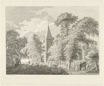 Landsbyutsikt i Maartensdijk, 1753 av Paulus van Liender