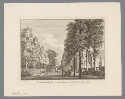 Utsikt over Doelen i Amersfoort Schutters Doelen i Amersfoort fra innsiden. 1759 (tittel på objekt) av Paulus van Liender