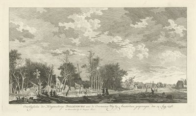 Ruin av Sollenburgs kruttfabrikk etter eksplosjonen 14. august 1758 Rester av kruytmakerye Sollenburg ved Overtoomse Weg nær Amsterdam, hoppet 15. august 1758 (tittel på objekt) av Paulus van Liender