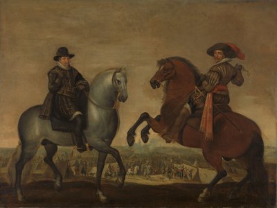 Prinsene Maurits og Frederik Hendrik til hest av Pauwels van Hillegaert (workshop of)