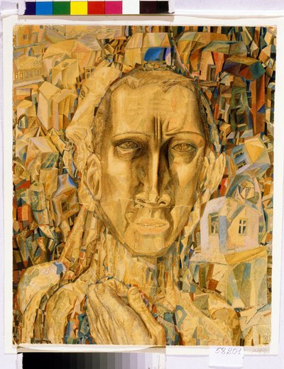 Victor av byen. (Byens seierherre). Verk av Pavel Nikolayevich Filonov (1883-1941), akvarell på papp av Pawel Nikolajewitsch Filonow