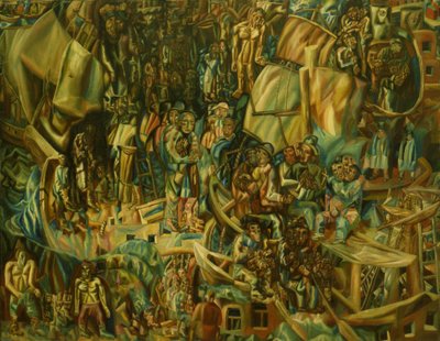 Komposisjon. Skip, 1913-1915 av Pavel Nikolayevich Filonov