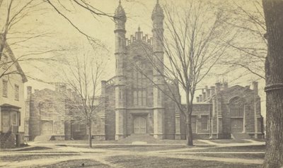 Bibliotek, Yale University, 1800-tallet. av Peck Brothers