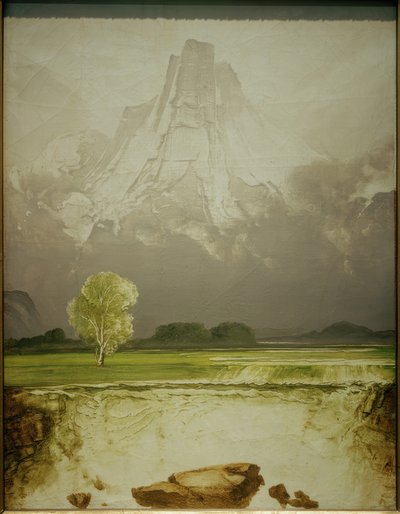 Stetind med et bjørketre av Peder Balke