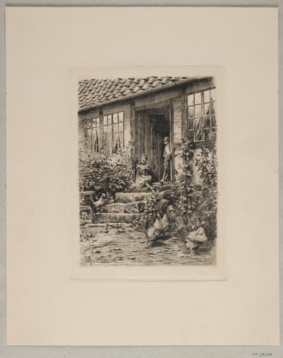Barn på trappene av Peder Monsted