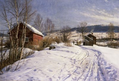 Et vinterlandskap, Lillehammer av Peder Monsted