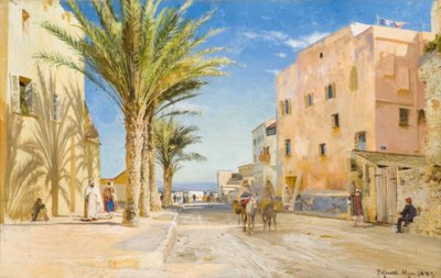 Alger, ettermiddag i Alger / maleri av P.Mönsted av Peder Monsted