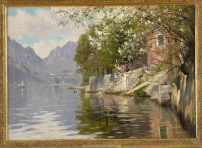 Vårdag ved Luganosjøen av Peder Monsted