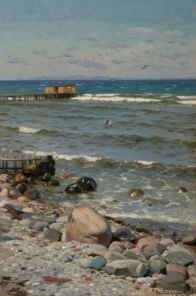 P.Mönsted, Am Strand av Peder Monsted