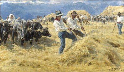 Tresking i Abruzzi av Peder Severin Krøyer