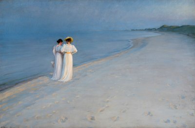 Stille kveld på Skagens søndre strand, 1893. av Peder Severin Krøyer