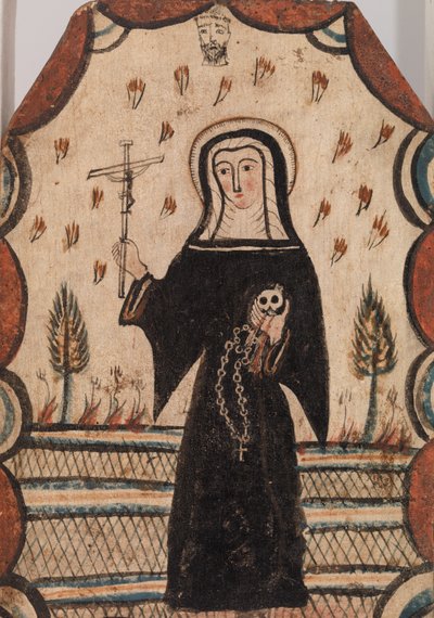Saint Rita of Cascia, ca. 1815 (vannbasert maling på trepanel) av Pedro Antonio Frésquis