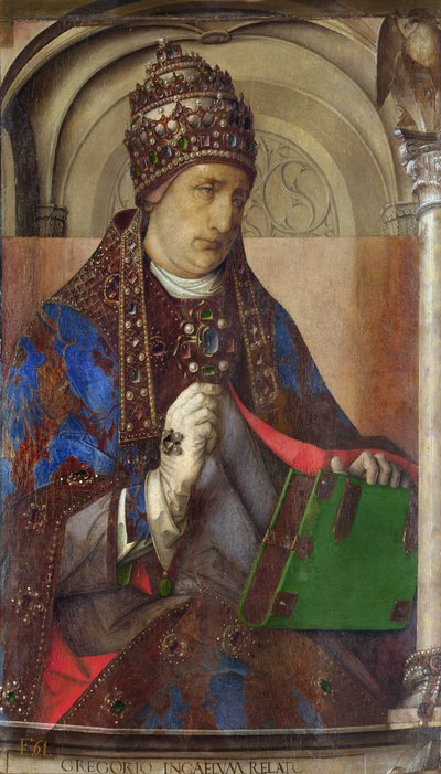 Portrett av Saint Gregory I, ca. 1473-1475 (olje på tre) av Pedro Berruguete