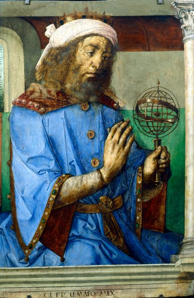 Ptolemaios , alexandrinsk gresk astronom og geograf, sent på 1400-tallet av Pedro Berruguete