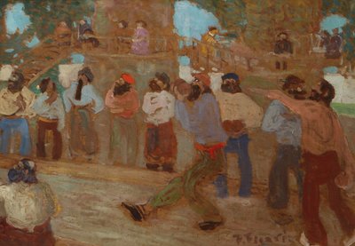 Boccia domstol av Pedro Figari