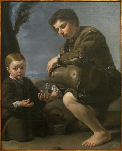 Vinselgeren. Maleri av Pedro Nunez de Villavicencio (ca. 1640-ca. 1698), olje på lerret, ca. 1685. Museum of Fine Arts i Sevilla, Spania. av Pedro Nunez de Villavicenzio