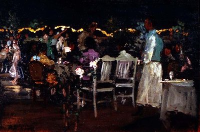Takterrassen (olje om bord) av Pedro Ribera