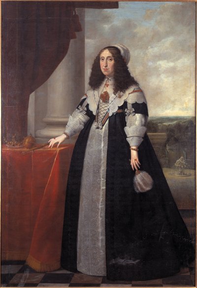 Erkehertuginne Cecile Renee av Østerrike, dronning av Polen - Portrett av erkehertuginne Cecilia Renata av Østerrike (1611-1644), dronning av Polen, av Danckers de Rij, Peeter (ca. 1605-1661). olje på lerret av Peeter Danckers de Rij