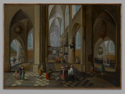 Interiør i en gotisk kirke av Peeter Neeffs the Elder