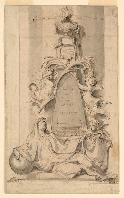 Design for Monument for van der Cammen-Henriques i St. Gumarus-kirken, Lier av Peeter Verbrugghen II