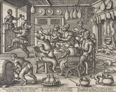 The Fat Kitchen, fra serien Monkeys. av Peeter van der Borcht
