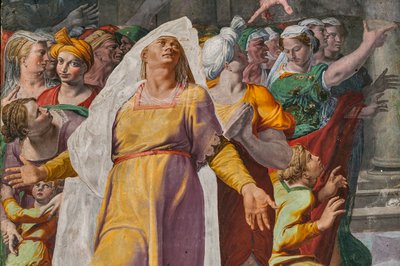 Kunngjøringen om baptistens komme, Poggi-kapellet av Pellegrino Tibaldi