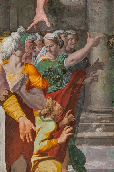 Kunngjøringen om baptistens komme, Poggi-kapellet av Pellegrino Tibaldi