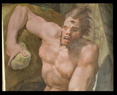 Odysseen, detalj av Polythemus, 1554-56 av Pellegrino Tibaldi