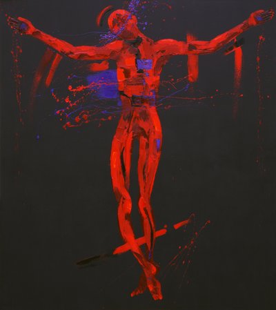 Jesus Dies on the Cross - Station 12 (olje på lerret) av Penny Warden