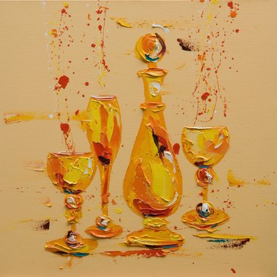 Still Life in Yellow, 2005 (olje på lerret) av Penny Warden