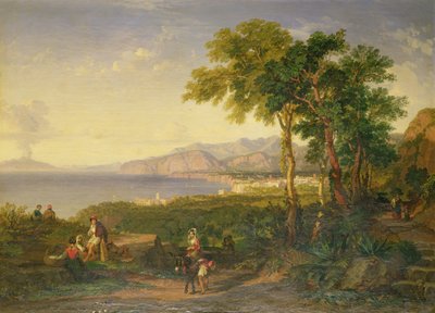 The Bay of Salerno, ca. 1820-30 (olje på lerret) av Penry Williams