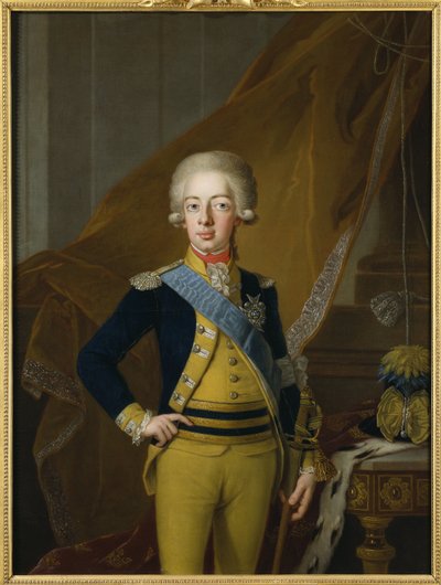 Gustave IV Adolphe de Suede - Portrett av Gustav IV Adolf av Sverige (1778-1837), av Krafft, Per, den eldre (1724-1793). Olje på lerret av Per Krafft
