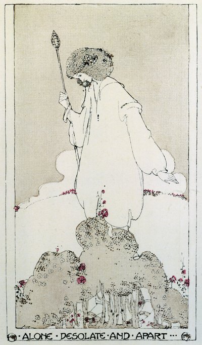 Illustrasjon til diktet Adonais, Elegy on Death of John Keats av Percy Bysshe Shelley