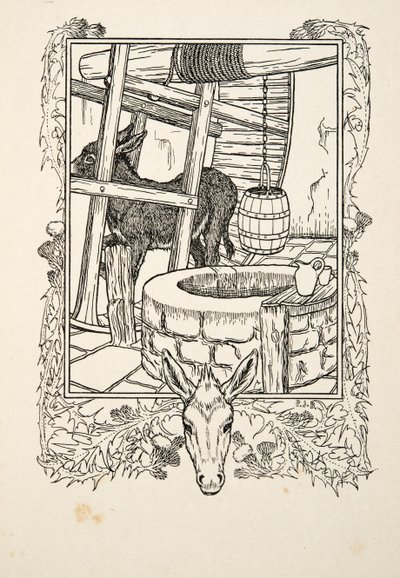 Drawing Water, fra A Hundred Anecdotes of Animals, pub. 1924 av Percy J. Billingshurst