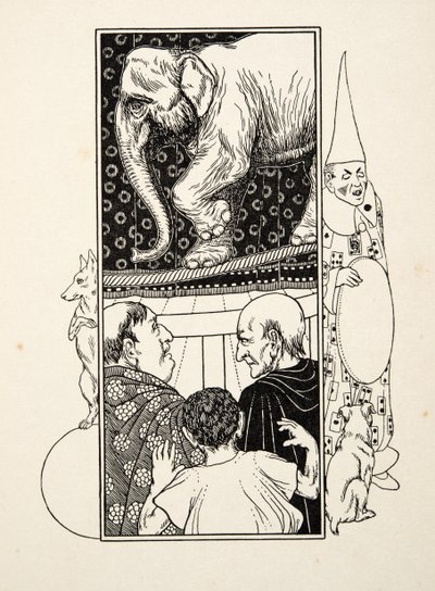 Elephant Rope Dancing, fra A Hundred Anecdotes of Animals, pub. 1924 av Percy J. Billingshurst