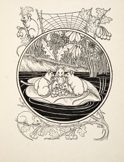 Mus som navigatører, fra A Hundred Anecdotes of Animals, pub. 1924 av Percy J. Billingshurst