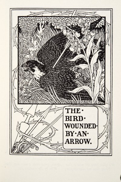 The Bird Wounded by an Arrow, fra Fontaine Fables, pub. 1905 av Percy J. Billingshurst
