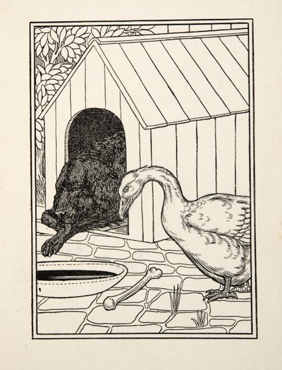 The Dog and the Goose, fra A Hundred Anecdotes of Animals, pub. 1924 av Percy J. Billingshurst