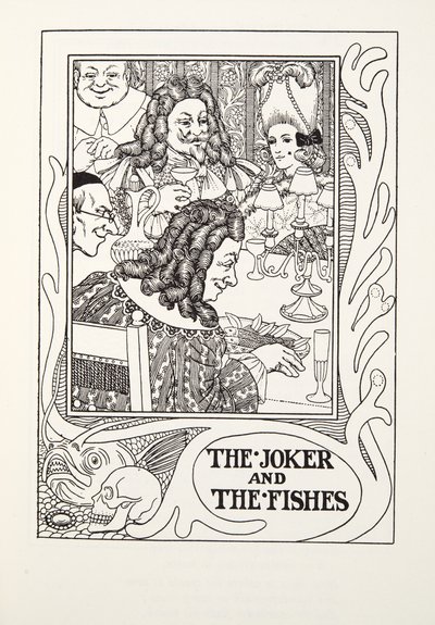 The Joker and the Fishes, fra Fontaine Fables, pub. 1905 (gravering) av Percy J. Billingshurst