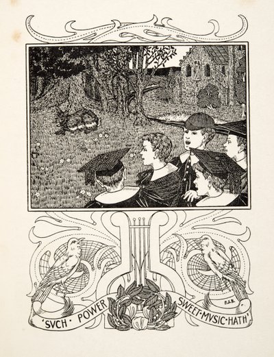 The Power of Music, fra A Hundred Anecdotes of Animals, pub. 1924 (gravering) av Percy J. Billingshurst